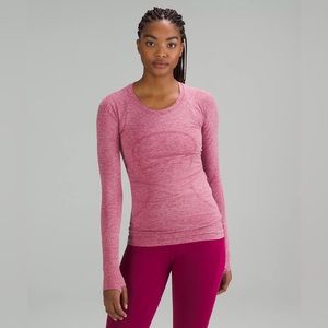 NWT Lululemon Swiftly Relaxed Long Sleeve in red